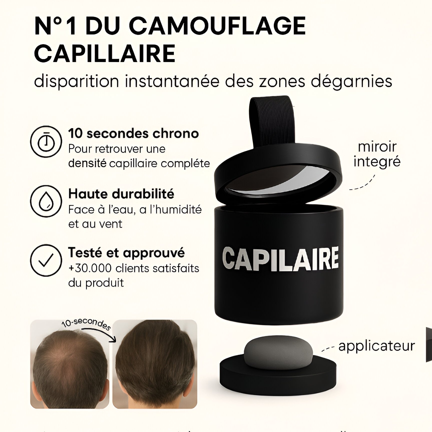 Poudre Camouflage Anti Calvitie